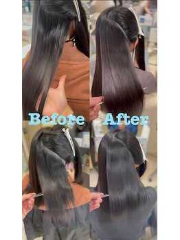 モードケイズエミュー(MODE K's eau)の写真/【摂津本山駅】毛先が硬くならず、自然な柔らか艶ストレート♪指通りも滑らかで、手ぐしで簡単セット完了★