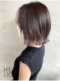 ミニボブ×裾カラーエンドカラー×ダークアッシュ小顔似合わせ