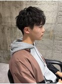 MEN’S HAIR/波巻きツイストスパイラル/リバースセンターパート