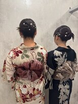 ヘアアレンジメント ボガスティーズ 溝の口店(Hair arrangement Vogusty's)&nbsp;カチモリ/ツインコーデ/浴衣/花火大会/隅田川花火