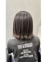 エスドットブルーム 梅田店(S.BROOM) 【梅田で叶う】グレージュハイライトボブ 大阪