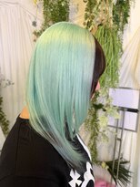 アリー 原宿(ALLY)&nbsp;ミントカラーケアブリーチリタッチハイトーンホワイトブロンド