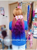 【カジュアルアレンジ 】3トーングラデーション 仙台 エクステ