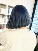 ミニボブ/ぱっつんボブ/韓国/フレンチ/ブルー/ミント/内巻き