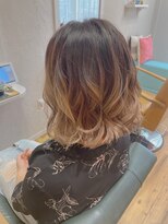 ヘアーリビングリコ 新潟笹口店(hair living Liko) ミルクティーベージュグラデーション☆