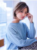 【小鳥居】シルキーベージュ大人可愛いボブショート前上がりボブ