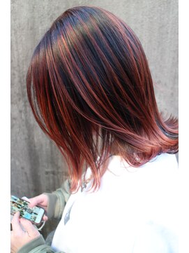 ジャコ ヘアー(jako HAIR) 【jako】バレイヤージュ/白髪ぼかし/エアタッチ/マダーレッド