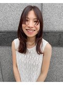 フェイスレイヤーカットロング×S字ウェーブ