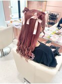 ハーフツイン／お団子ツイン／ヘアセット／推しカラー／ロング