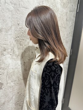 ヨペ(yeope) 【ブリーチ無しのダブルカラー】とろみオリーブグレージュ