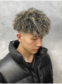 カルマパーマ/ベリーショート/ダークアッシュ/ニュアンスパーマ