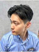 ビジネスフェザーショートツーブロックかきあげショート