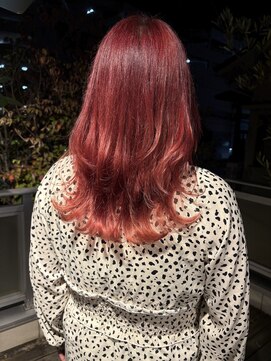 ツイギー 宮西店(TWiGGY) ボルドーカラー×波巻きミディアム