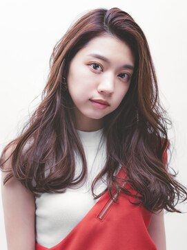 ポンテ 福間店(ponte) 似合わせカット20代30代40代50代ブラウンカールセミロング