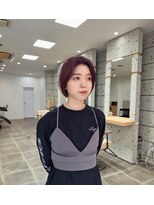 シンス(Since)&nbsp;ボブ/顎ラインボブ/コンパクトボブ/ハイトーン/ブリーチ/暖色