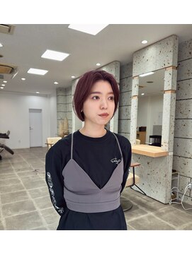 シンス(Since) ボブ/顎ラインボブ/コンパクトボブ/ハイトーン/ブリーチ/暖色