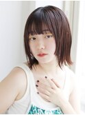 【中野葵穂】外はねボブ 顔まわりレイヤー 髪質改善カラー
