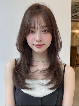 ヴェイン 渋谷(vain) ミディアムレイヤー  ハイレイヤー  ラベンダーベージュカラー