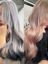 エゴル ナゴヤサカエ(ENGOL NAGOYA SAKAE)&nbsp;ホワイトシルバー/ミルクティーベージュ/ハイトーンカラー