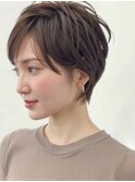 ココアブラウンアッシュ小顔レイヤーショートA6北浦和30代40代
