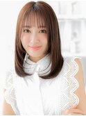 シースルー前髪小顔ブリーチなしダークブラウンc8上尾20代30代