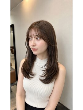 マンス ルージュ 博多店(Mince Rouge) ナチュラルで綺麗なロングレイヤー