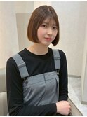 髪質改善＊ミニボブ＊ベージュカラー＊小顔＊韓国風＊Zina札幌