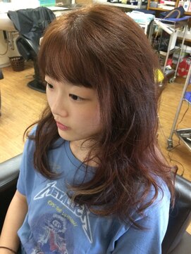 アールグレイ プレミアム(R GLEY premium) ピンク系カラー&ハイライト ソフトァールロングヘアー