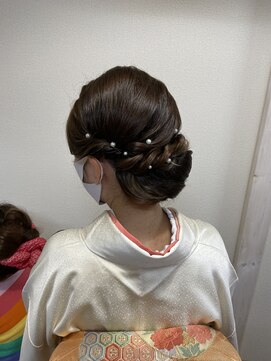 ロカット サロン(Roquat Salon) 和装ロングシニヨンアレンジ【ヘアセット/立川/立川南/八王子】