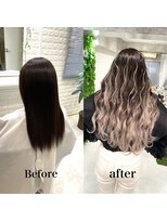 ニノ(nino)&nbsp;【NINO】アッシュベージュ/シールエクステ/グラデーション