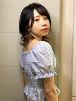 タヤ イオンモール津田沼店(TAYA)&nbsp;20代シースルーバングハイライトカラー外ハネミディアム