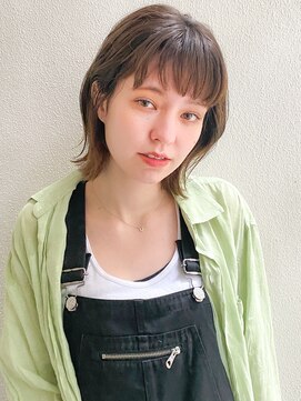 ネイヴィル オモテサンドウ(navile omotesando) ＊透けるオリーブベージュ×外ハネボブ＊