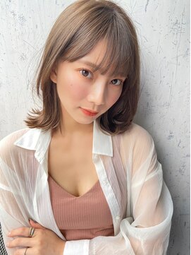 クラン(clan) 小顔ウルフ#マロンベージュAラインボブ