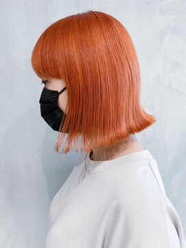 アルバム 渋谷パルコ(ALBUM) キャロットオレンジ_チェリーブラウンフェミニンロング_ba348282