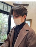 【お客様ヘア】大人気メンズスタイル!韓国風カルマヘア 黒髪。