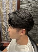 七三ナチュラルヘア×形状記憶パーマ