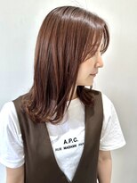 フォーク FOLK&nbsp;【FOLK】透明感ピンクブラウン☆似合わせ外ハネミディアムボブ♪