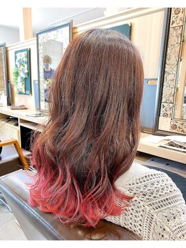 シーバイシオン(Sea by sion) 裾カラーピンクハイトーンカラー