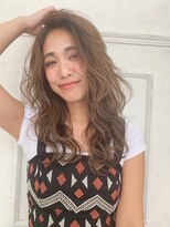 チェレ アズーリ 狭山店(Chere azuri)&nbsp;外人風ルーズパーマ/ミルクティーベージュ/センターパート