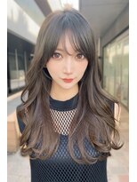 クーエフー(coo et fuu)&nbsp;レイヤーカット　オリーブベージュ　ニュアンスパーマ藤沢