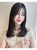 顔周りレイヤー/うざバング/シースルーバング/暗髪