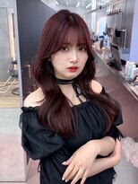 シー バイ ロンド 新宿(Sea by Lond)&nbsp;【梶川】韓国式レイヤーカット×レッドブラウン[レイヤー/小顔]