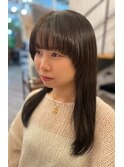 イルミナオリーブカラー×前髪姫カットレイヤー