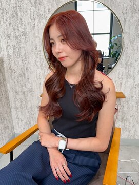 バランス ハレまち通り岡山駅前店(balance.) ピンクベージュ×レイヤーカット