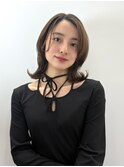 【湯田】前髪なしくびれミディアム