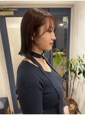 吉祥寺切りっぱなしボブ人気グレージュ20代
