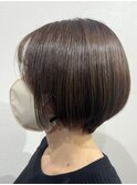 ☆グレージュカラーのショートで透明感