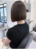 縮毛矯正で艶々タッセルボブ