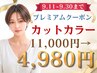 【プレミアムクーポン】カット+オーガニックCR+TR 先着100名まで