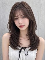 ユーフォリア 新宿通り(Euphoria)&nbsp;ブラウンセミディレイヤー外ハネくびれシースルー